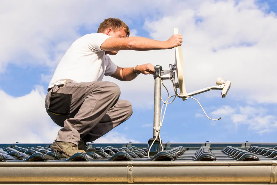 Installation d'antenne TV par un professionnel